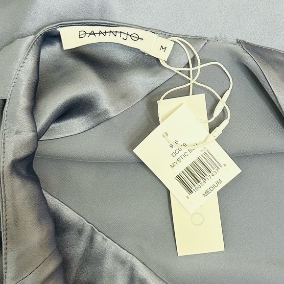 Dannijo Silk Slip Gown In Mystic Blue - Picture 10 of 10